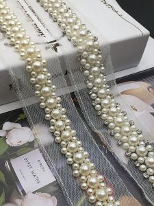 Phụ Kiện Trang Phục Váy Ren Thủ Công Pure Handmade Bead Trim Đồ Dùng Thủ Công DIY Vải Trang Trí Quần Áo Áo Khoác Quần Áo