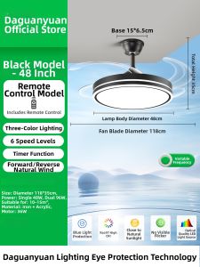 DGY | Invisible Fan Light Minimalist Ceiling Fan Light for Dining Room and Bedroom