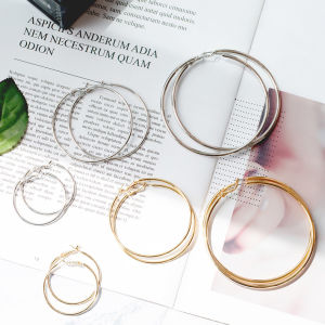 Fashionable Fashion Earrings for Women Alloy Silver Gold Plated Star Moon Cloud Universe Pattern Anti-Fall Allergy Free