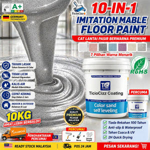 cat lantai epoksi Seleked 10 in 1 epoxy sand floor paint epoxy flake coating epoxy floor paint epoxy floor coating tile coating Wear Resistant Anti Slip For WarehouseGarageFactory anti slip floor coating water proofing coating epoxy flake coating set