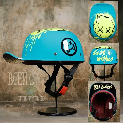 ORZ | Mũ Bảo Hiểm Bán Đầu Phong Cách Băng Đảng Retro Đặt Hàng Theo Yêu Cầu
