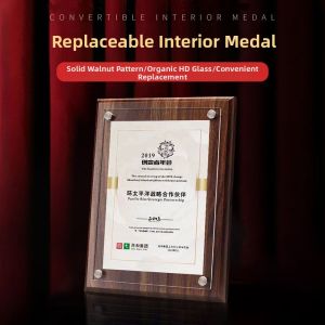 Walnut Wooden Honor Certificate Display Frame