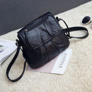 New 2025 Womens Mini Square Bag Slant Crossbody Soft Leather Washed Versatile Ladies Bag Trendy Single Shoulder Bag