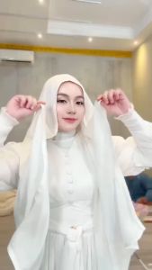 Pashmina Premium Viscoz Modal Jaitan Doble Stitch Warna Solid 75x180cm