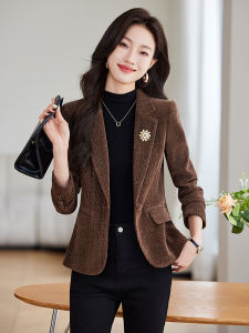 Áo Khoác Vest Ngắn Cho Nữ Mùa Xuân Thu Phong Cách Mới Cổ Điển Đa Năng Đi Làm Quần Áo Công Sở Nhỏ Áo Khoác Ngoài