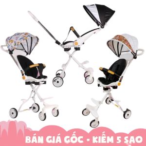 Xe Đẩy trẻ em cao cấp gấp gọn được mẫu hót nhất hiện nay M9/ M8  - Tặng đệm và mái che