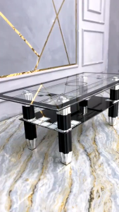 Big Plan Meja Ruang Tamu Kaca Dua Susun Minimalis | Coffee Table Glass | Meja Teras