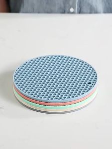 HIONE Silicone Pot Pad Holder Heat Resistant Non-Slip Circle Mat Kitchen Insulation Placemats 1pc Heat Resistant Placemat Silicone Mat Non-slip Pot Holder Table Mat Kitchen Accessories