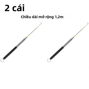 QAJTAO Đa Năng Kéo Dài Móc Câu Cá Hình Con Sâu Cao Bờ Bờ Sông Câu Cá Hang Tôm Hùm Thép Carbon Bền Móc Câu Cá