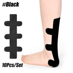 10PCS Pre-Cut Kinesiology Tape for Achilles Tendon - Waterproof Elastic & Breathable Latex-Free Athletic Tape for Ankle Support
