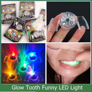 ฟันเรืองแสงไฟ LED ตลกสำหรับเด็ก ไฟกะพริบที่รัดแฟลชชิ้นผ้าปิดปากเรืองแสงปาร์ตี้เทศกาลฮาโลวีน