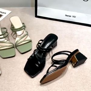 ส่งเร็วพิเศษ! รองเท้าแตะส้นสูงสําหรับผู้หญิง รองเท้าส้นตึกสำหรับผู้หญิง รองเท้าแตะหญิง รองเท้าแตะแฟชั่นผู้หญิง