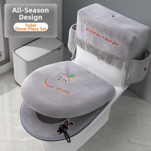Dustproof Waterproof Toilet Seat Cover Set
