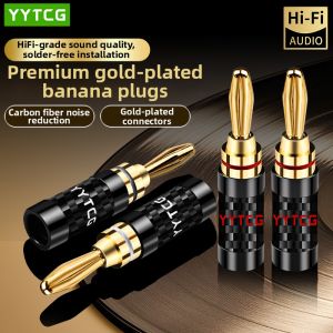 YYTCG | High-End Amplifier Speaker Cable Banana Plug Gold Plated Screw-On Terminal