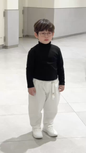 Quần kaki dài phối dây đính tag cho bé trai dáng baggy phong cách Hàn quốc 9tới 28kg BERNIE H0825Q30