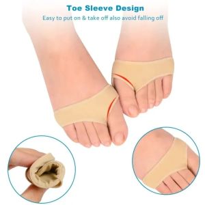 SRIEI 1 Pair Forefoot Pad Gel Sleeve Half Pads Metatarsal Cushion Support Callus Cushion Half Sock Prevent Calluses Blisters