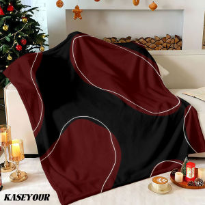 Beast Kingdom | Red Black Abstract Pattern Winter Summer Flannel Blanket Throw Fleece Soft Fuzzy Plush Cozy Fleece Blankets for Sofa Ideal Gifts
