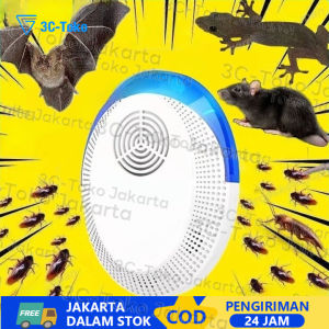 Pengusir Tikus Ultrasonic Pest Repeller Pest Reject Alat Pengusir Kecoa Nyamuk Tikus Serangga Semut/Lampu Pembunuh Nyamuk/Obat Nyamuk/Perangkap Nyamuk/Alat Pengusir Nyamuk