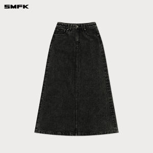 SMFK | Retro A-line Denim Skirt