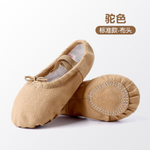 Elegant Childrens Ballet Dance Shoes Soft Bottom Slip-On Ballet Flats Breathable Canvas Shoes for Dance Training And Performances