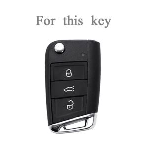 Key Case Cover  for VW T-Cross T-Roc Touran Tiguan Golf 7 GTI POLO Skoda Octavia Rapid Kodiaq Fabia Seat Ibiza Leon Ateca Arona