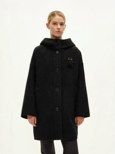URLAZH | Cute Hooded Wool Simple Preppy Casual Matchable Coat