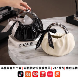 Hộp Đựng Khăn Giấy Bằng Gốm Sứ Cầm Tay Sang Trọng Thiết Kế Sáng Tạo Giá Đựng Khăn Giấy Phòng Khách Đồ Trang Trí Nhà Cửa