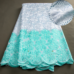 Clearance Sale Embroidery Nigerian Cotton Lace Fabric 2024 High Quality Swiss Voile Lace African Fabric 5Yards for Women A3484