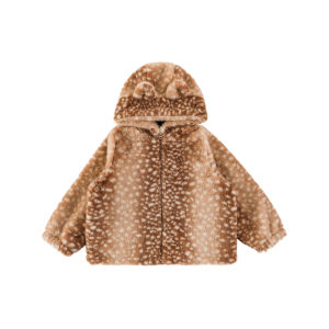 YOEHYAUL | Warm Thermal Anti Wind Retro Deer Spot Hooded Jacket