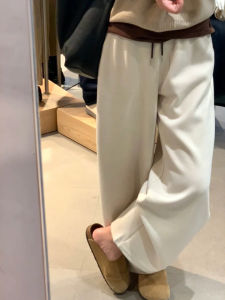 High Waist Wide Leg Casual Pants for Plump Girls 2025 Glutinous Rice Straight Leg Loose Fit Womens High Waist Casual Trousers