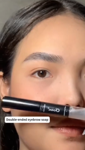 Double-Ended Dye Eyebrow Styling Gel - Quick Drying Eyebrow Makeup - Waterproof Wild Brow Styling Solution - Transparent Liquid 2 In 1 Light Brown And Black Quick Drying Liquid Brow Styling Gel