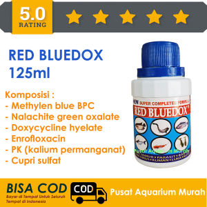 Pusat Aquarium Obat Ikan RED BLUEDOX 250ml 500ml - Obat Jamur Ikan Anti Bakteri Virus Parasit Kutu Lele Gurame