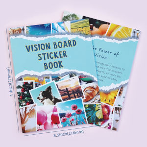 Bview Art Vision Board Kit: Dream Life Inspiration Stickers Cutouts & Dream Book for Goal Setting & Vision Board Supplies DIY