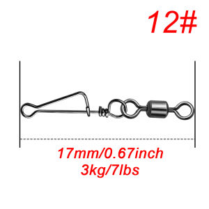 FishTrip 25pcs Fishing Rolling Swivel Italian Snap Barrel Swivel Snap Nickel Plated Quick Change Lure Connector Coastlock Clip