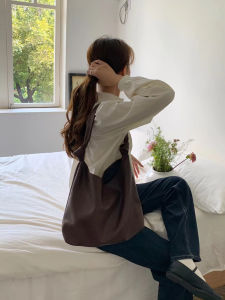 Retro Simple Fashion Large Capacity Underarm Tote Bag Womens 2024 New Korean Version Commute Handbag Single Shoulder Bag
