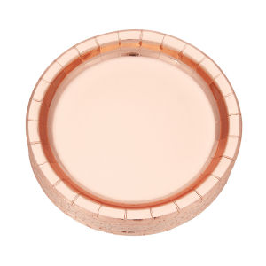Disposable Environmental-Friendly Fresh Western Cuisine Plate Tableware 7-Inch Gilding Dots Paper Pallet Paper Plate Party Banquet 25 People