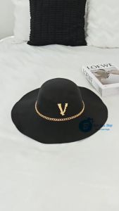 Mũ Dạ Nỉ Vành Rộng Phối Viền Xích Tag V