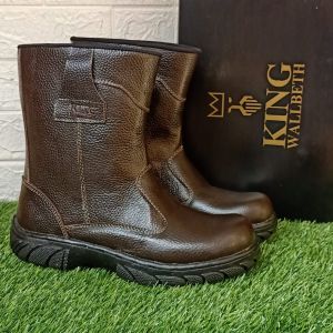 sepatu safety boots proyek Kings wallbeth full kulit terlaris