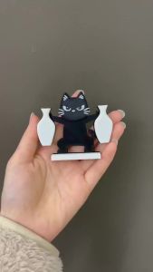 OUHOE | Cute Magnetic Cat Whisker Collector Double Vases Design Mini Vase Fridge Magnets Ornaments Memorial Box Home Office Decor