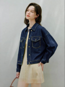 INMAN | Áo Khoác Jean Vintage Ngắn Cho Phụ Nữ