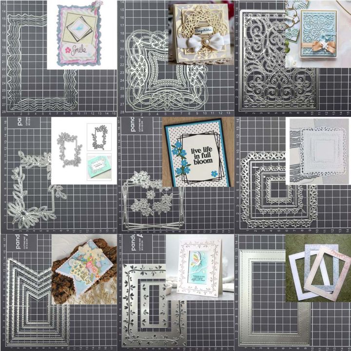 Flower Frame Metal Cutting Dies DIY Scrapbooking Album Paper Card ...