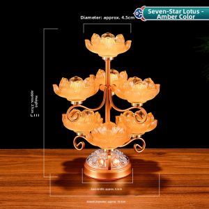 Colored Lotus Shaped Light Stand