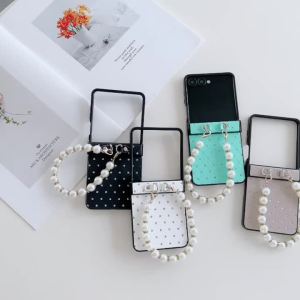 szhaiyu | PU Leather Wrist Strap Phone Case for Samsung Galaxy Flip 7 6 5 4 3 Flip5 Flip4 Flip6 Flip7 FE 5G Protective Shockproof Cover