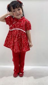 BNO ชุดแดง ชุดเด็กผู้หญิง ชุดจีน สำหรับสาวหมวย ใส่ตรุษจีน