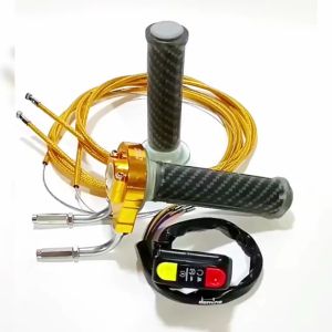 GAS SPONTAN FULL CNC KABEL 2 + SAKLAR + L GAS + HANDGRIP UNIVERSAL KLX/CRF NINJA CBR 150 NMAX MIO BEAT VARIO PCX AEROX  SCOOPY METIC BEBEK DAN MOGE DLL