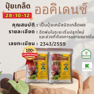 ปุ๋ยเกร็ด ออคิเดนซ์ สูตร 28-10-12  ของแท้ 100% สูตรช่วยเร่งต้นและใบ  ช่วยให้พืชแข็งแรง ทนทานต่อโรคและแมลง ขนาด 1 กิโลกรัม