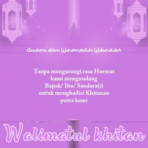 Undangan Khitanan Digital: Pilihan Murah dan Unik