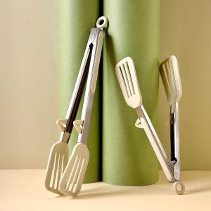 Heat-resistant Silicone and Stainless Steel BBQ Food Tongs
