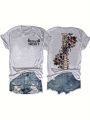 Grow Through It Women's Tee - Spine & Floral Graphic, Casual Gray Top. 