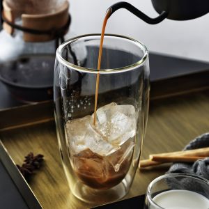 Minimalist Export Heat-Resistance Glass Creative Double-Wall Insulated Cup Tea Cup Household Latte Cold Drink Hot Drinks Cup